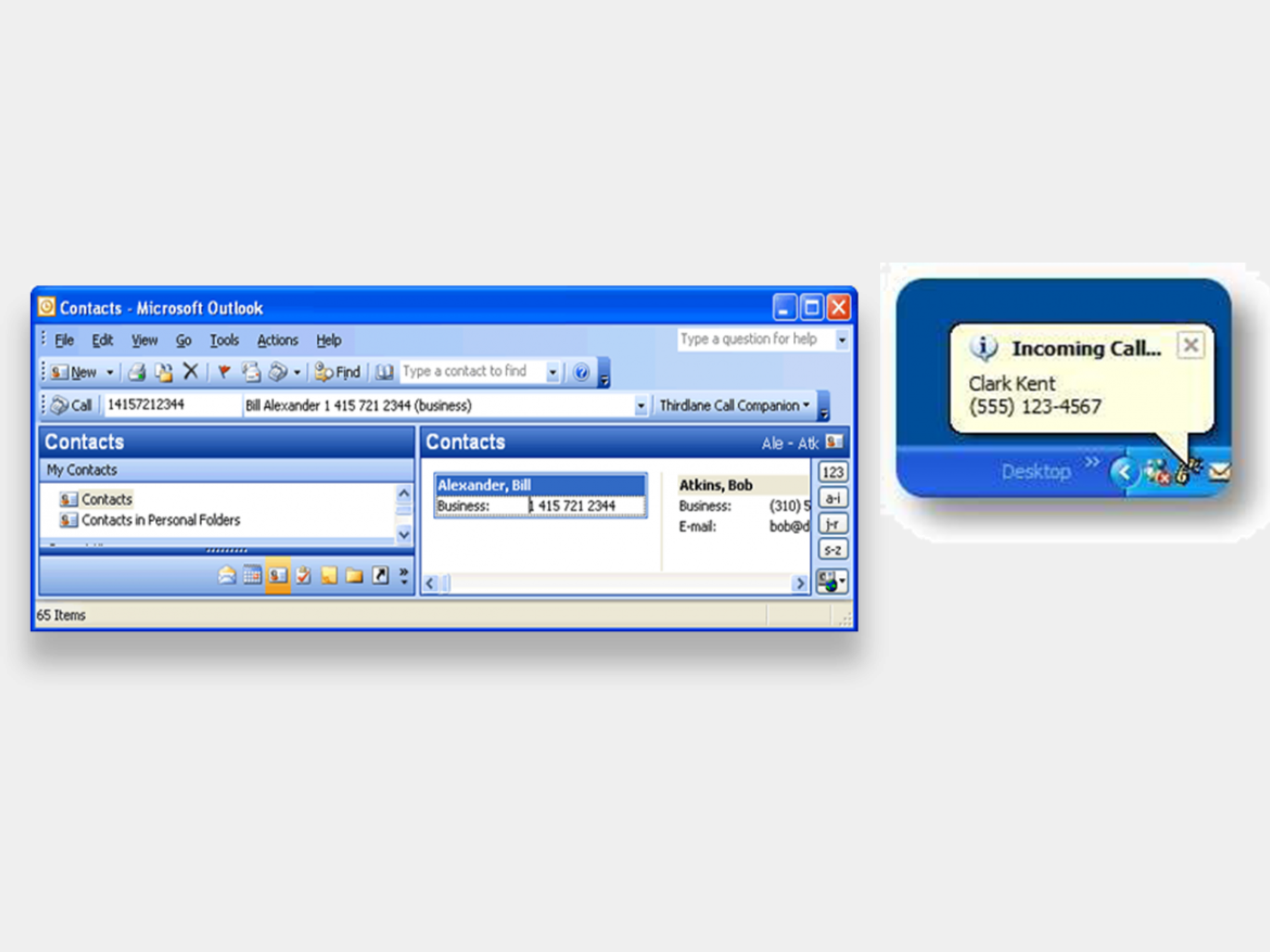 Screenshot of a software interface with pop-up notifications.