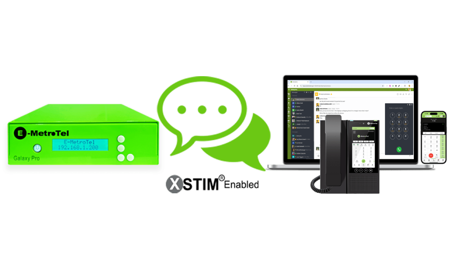 Illustration of cross-platform messaging between mobile and desktop devices.